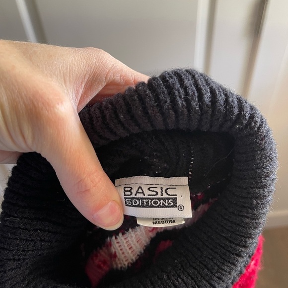 Vintage Basic Editions Fair Isle Acrylic Turtleneck Sweater - M - Picture 3 of 4